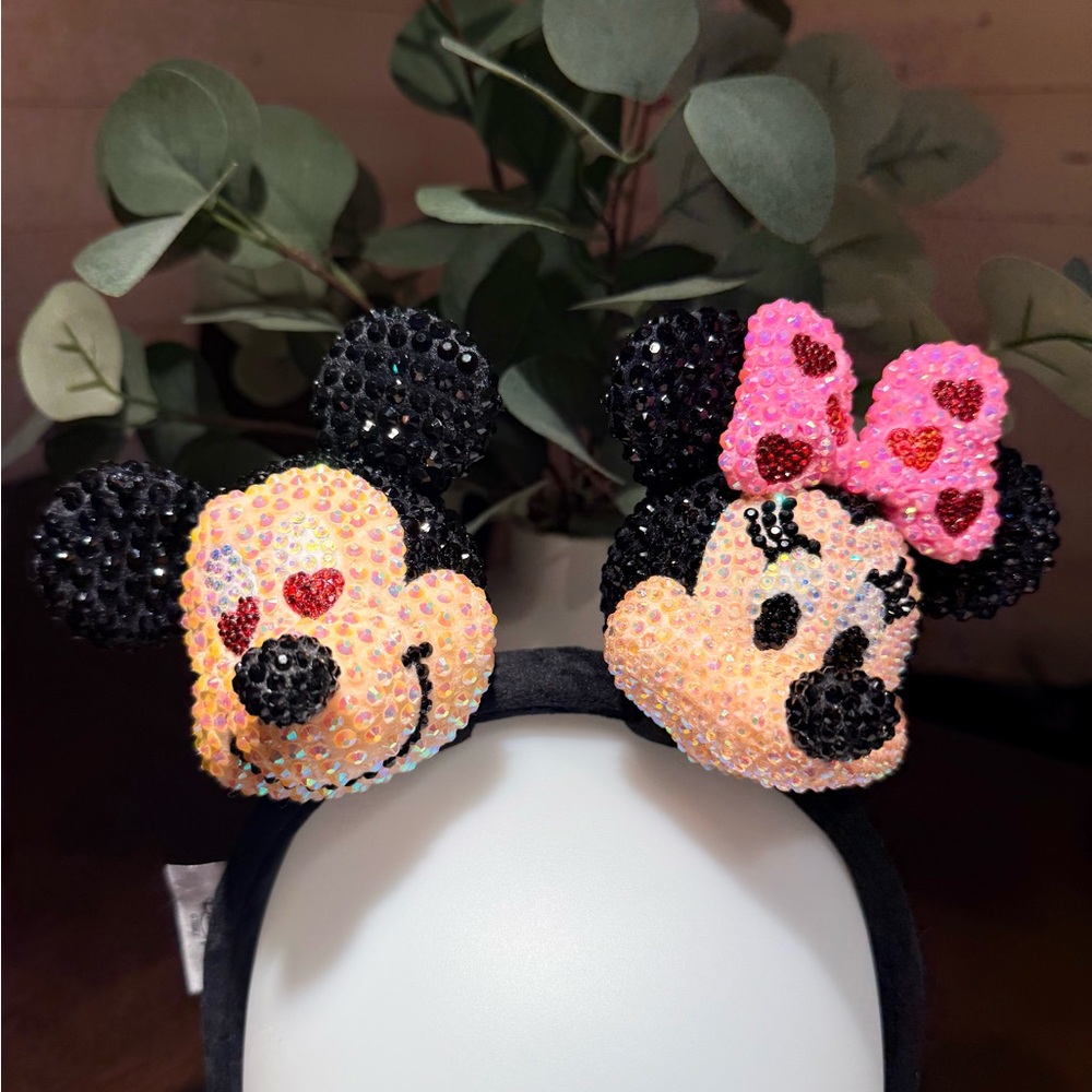 Mickey and Minnie Mouse Custom Rhinestone Headband
